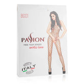 Net bodystocking met grote gaten - Zwart - PlayForFun
